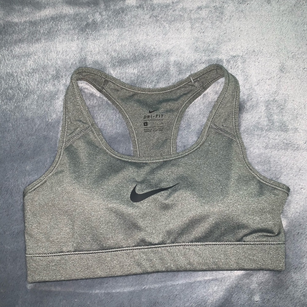 nike womens medium support grey sports bra